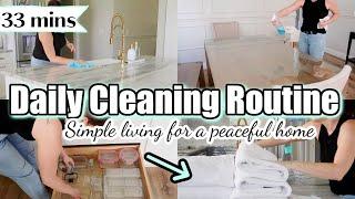 SIMPLE & PEACEFUL DAILY CLEANING ROUTINE