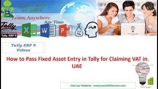 How to Pass Fixed Asset Entry in Tally