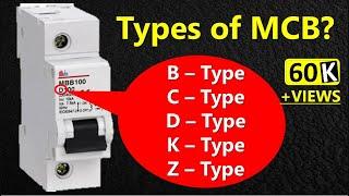 MCB Types and their Applications || Types of MCB