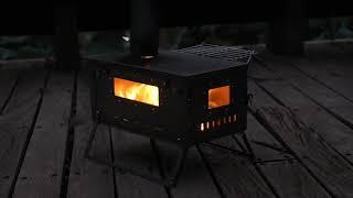 Woods Walker Titanium hot tent folding ultra light  wood stove backpacker