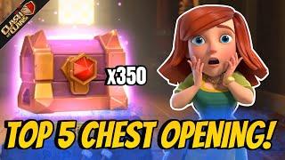 My Top 5 INSANE Chest Openings from 350 Chests! – Clash of Clans