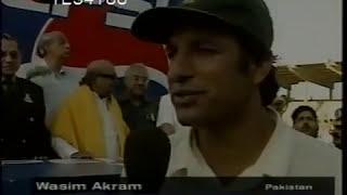 Wasim Akram Interviewed after Pakistan Win at Chennai Test 1999