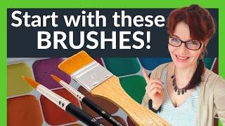 Watercolor Brushes for Beginners (the ONLY 3 brushes you need!)