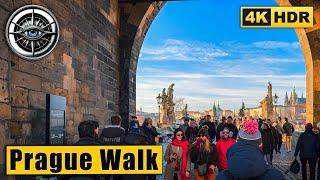 A beautiful walk on the Charles Bridge in Prague  Czech Republic 2024 4k HDR ASMR