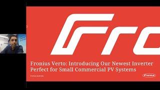 Webinar: Fronius Verto -Introducing Our Newest Inverter Perfect for Small Commercial PV Systems (AU)