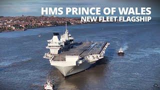 HMS Prince of Wales arrives in Liverpool and becomes Royal Navy Flagship