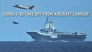 China Tests next generation fighter jet J 35 from aircraft carrier