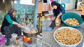 BİDON BİDON KÖMBEMİZİ YAPTIK SAKLADIK ~ ODUN ATEŞİNDE YENİ OCAKDA BÜTÜN TAVUK YEMEĞİ