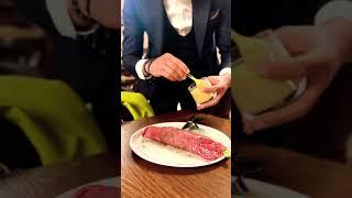 NusrEt Show | Carpaccio SaltBae #travelvlog #food #saltbae #shorts #steak #fancyfood #foodshow