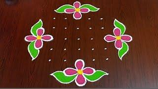 9×1dots beautiful sankranti chukkala muggulu|easy sankranti rangoli|Pongal kolams#Rang Kaa Rangoli