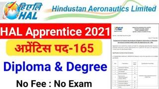 HAL Nashik Apprentice 2021/hal apprentice recruitment2021 /Hindustan Aeronautics Limited Apprentice