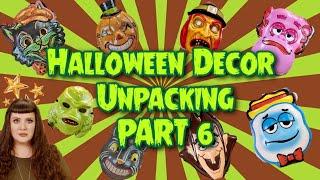 PART 6 Halloween Decor Unpacking Vintage Style & Retro Halloween Masks