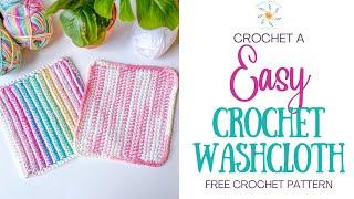 EASY Beginner Tunisian Crochet Washcloth  Pattern + Tips #tunisiancrochet