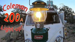 VW BUS - Vintage Coleman 200A Camping Lantern Light Up