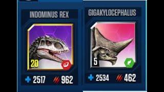 INDOMINUS REX VS GIGAKYLOCEPHALUS II Jurassic World The Game II Dinosaurs Game