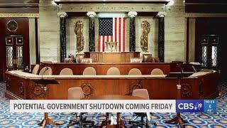 Potential government shutdown coming Friday