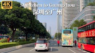 Driving on the Shenzhen–Zhongshan Link, from Shenzhen to Guangzhou - 4K