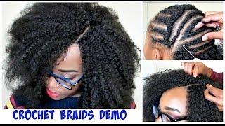 WATCH ME DO CROCHET BRAIDS! Invisible Part Method w/ Marley Hair