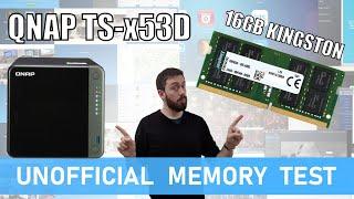 QNAP TS-x53D NAS Kingston 16GB Memory Test