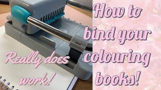 How To Bind A Colouring Book - The cinch binder - IT WORKS!