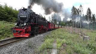 HSB 99 7241-5 passeert ter hoogte van Drei Annen Hohne richting de Brocken | SpoorNL