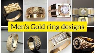 Most Attractive Stylish Men's Gold ring designs for Engagement, wedding|| Trendz hub