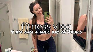 FITNESS VLOG -- Getting My Body BACK After Baby 4am Gym Workout + High Protein Vegetarian Meals