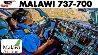 Touchdown Harare Zimbabwe in Malawi Boeing 737 Cockpit