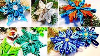 ТОП-3 простые и красивые снежинки из фоамирана своими руками  DIY snowflake  Поделки на елку 2023