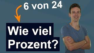 Anteil berechnen - Prozentrechnung, Prozentsatz berechnen wenn der Anteil gegeben ist |