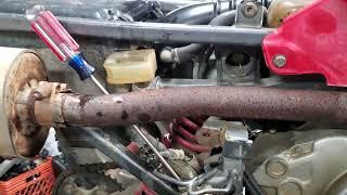 How to free up a rear brake master cylinder on an atv