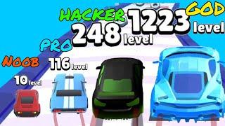 Level Up Cars in NOOB vs PRO vs HACKER vs GOD