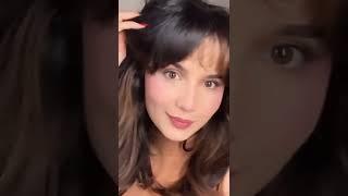 قص الغرة في المنزل//bangs hair cut #haircut