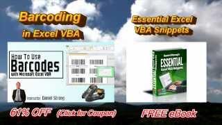 New ExcelVbaIsFun eBook FREE and my first Udemy Course on Barcoding in Excel VBA!