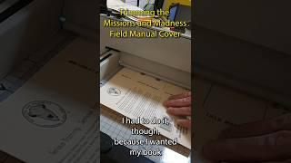 It all starts with trimming the cover of the Missions and Madness Field Manual. #bookbinding #goruck