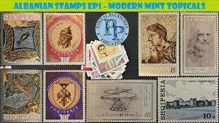 Albanian Stamps Ep1 - Modern Mint Topicals Including Drawings By Leonardo DaVinci & Ancient Mosaics