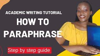 ACADEMIC WRITING TUTORIAL KENYA. HOW TO DO A PAPER STEP BY STEP// academic writing examples