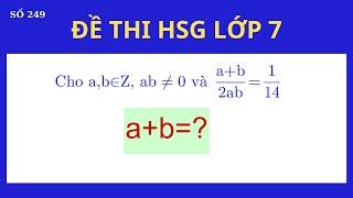 Toán 7-Học toán cùng Thầy Thắng đề thi học sinh giỏi toán 7