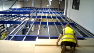 Mezzanine construction Time Lapse