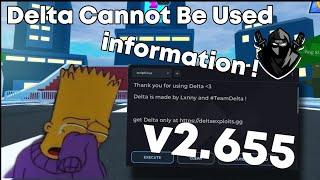 DELTA IS CANNOT BE USED?? INFORMATION V2.655 | DELTA EXECUTOR | MOBILE