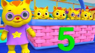 Let’s Count with 5 Little Kittens!  | ⭐  Nursery Rhymes for Babies | Moonbug Kids - Get Up And Go!