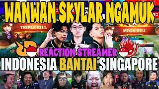 WANWAN SKYLAR NGAMUK! REACTION STREAMER RRQ VS EVIL SINGAPORE MATCH 2 ESL SNAPDRAGON