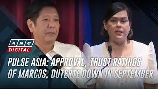 Pulse Asia: Approval, trust ratings of Marcos, Duterte down in September | ANC