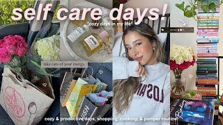 last days of summer vlog! self care routine & cozy days, shopping haul, reading & night routine!