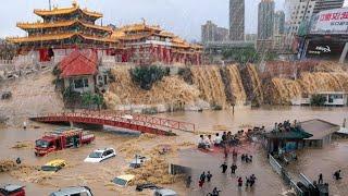 China in devastating: Floods wash away bridges, collapsed houses, Terrifying Midnight Escape.
