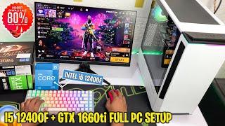 ₹3X,499/- Cheapest Gaming PC Build with INTEL i5 12th gen + GTX 1660ti Full Setup for Gaming, Live s