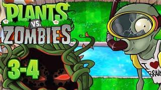 PLANTS vs. ZOMBIES - POOL LEVEL 3-4 GAMEPLAY (NO COMMENTARY) #pvz #gameplay