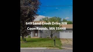 649 Sand Creek Drive NW Coon Rapids MN 55448 | 5 Bedroom Home For Sale