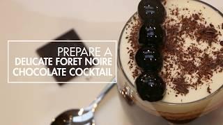 A delicate foret noire chocolate cocktail