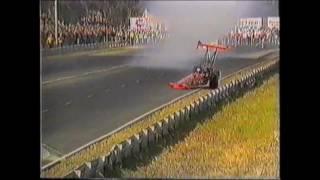 Jim Read's Top Fuel Crash - Willowbank Raceway